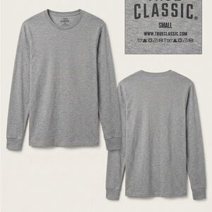 True Classic Gray Long Sleeve Shirt